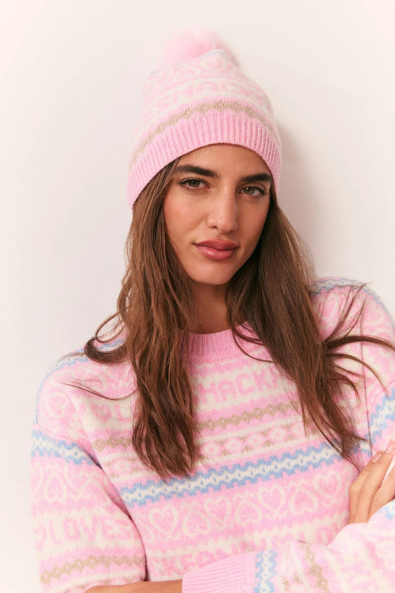 LoveShackFancy Sanibel Heart Stitch Pom Pom Hat | Cakewish  display picture 1