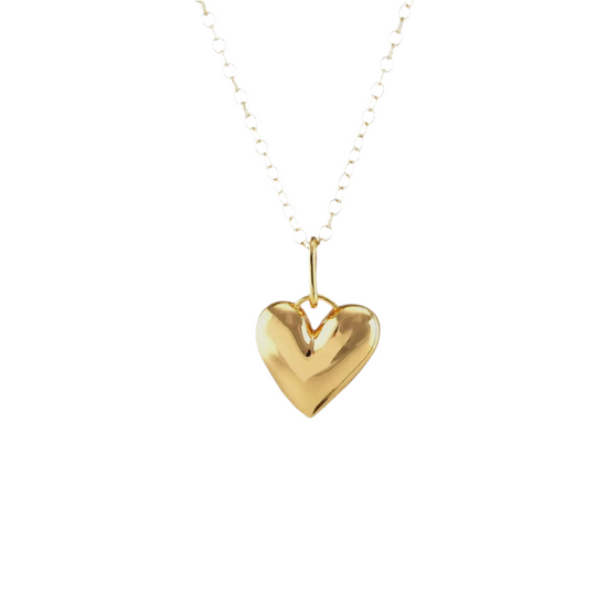 Puffy Heart Charm Necklace