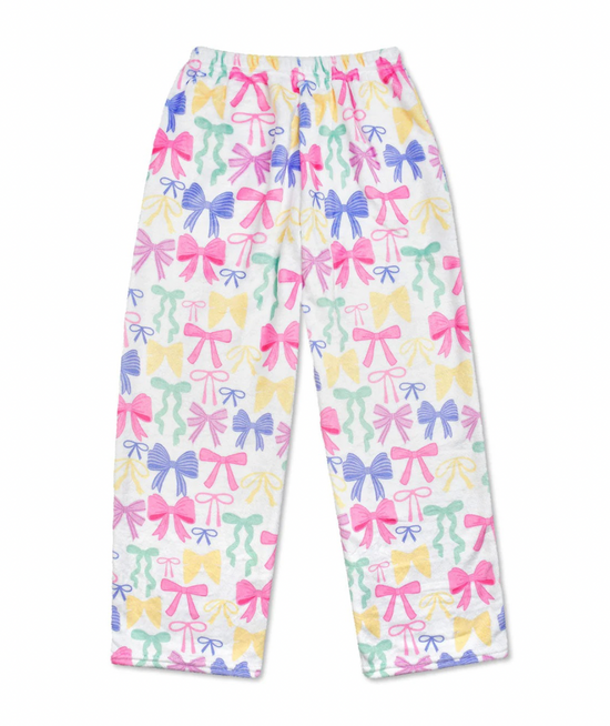 Tween Pretty Bows Plush Pajama  Pants