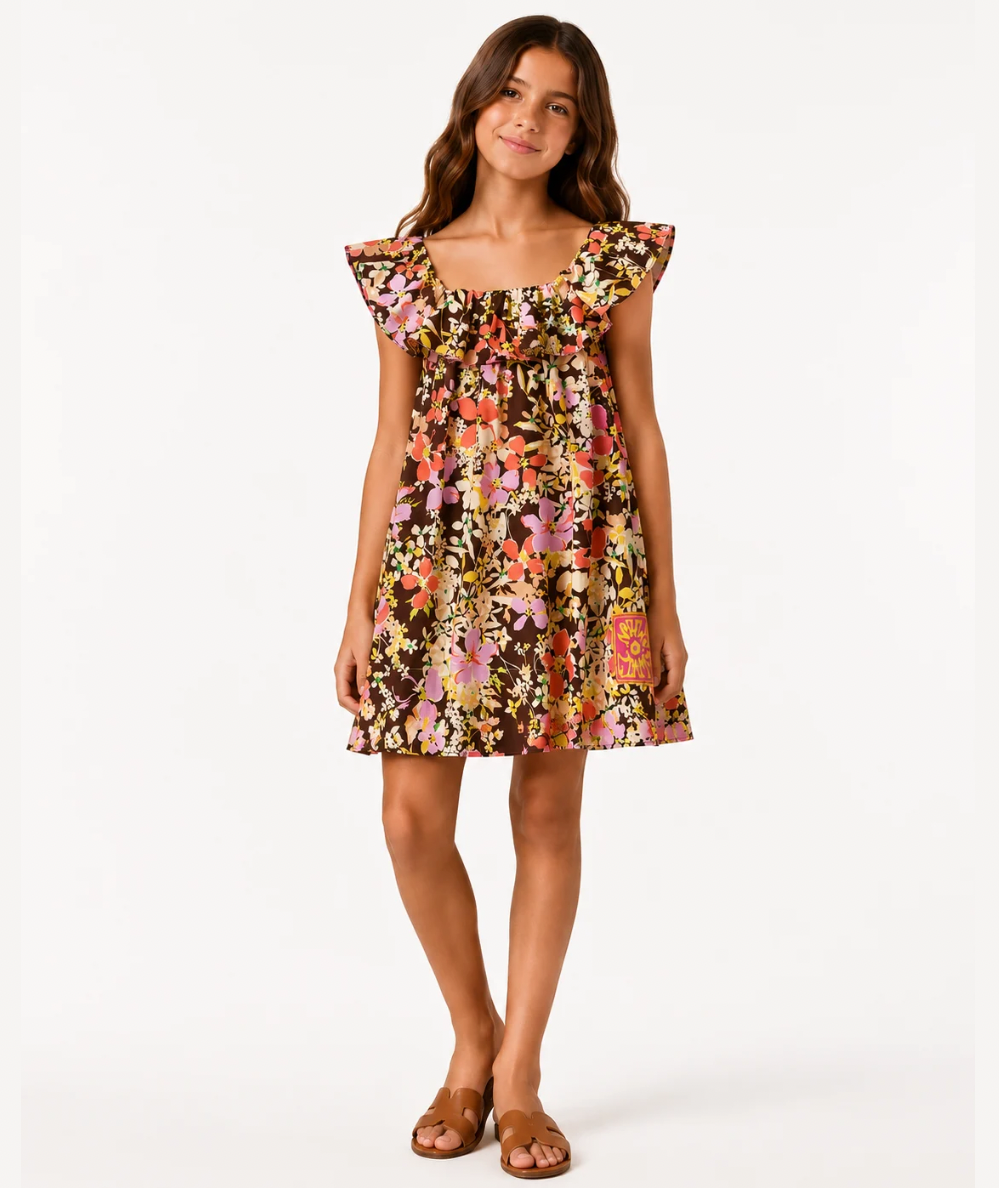 Tween Solstice Frill Neck Dress