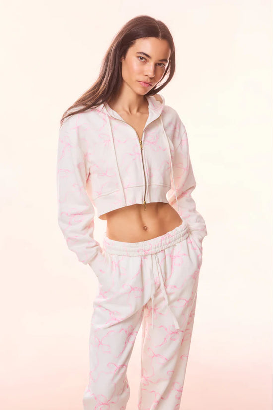 Pierra Crop Bow Hoodie