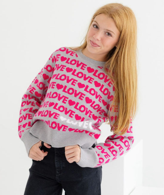 Ava All Over Love Sweater