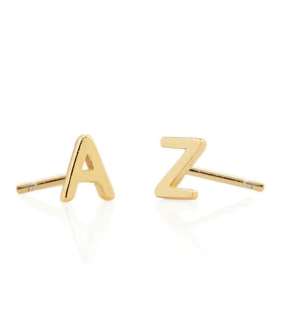 Letter Stud Earrings