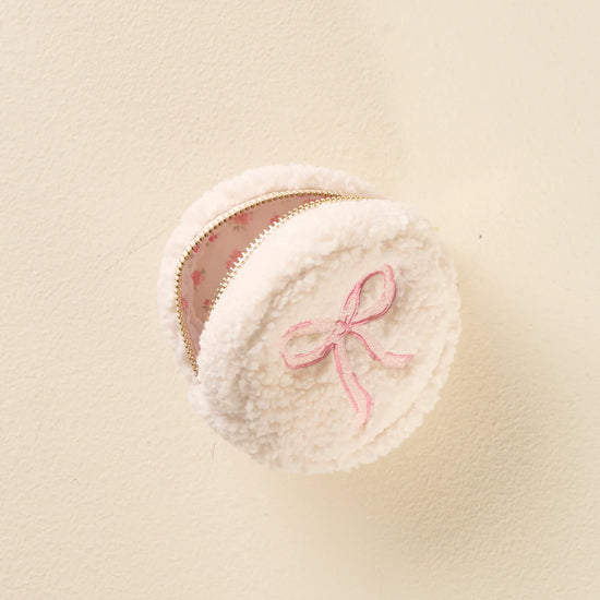 Circle Teddy Pouch - Pink