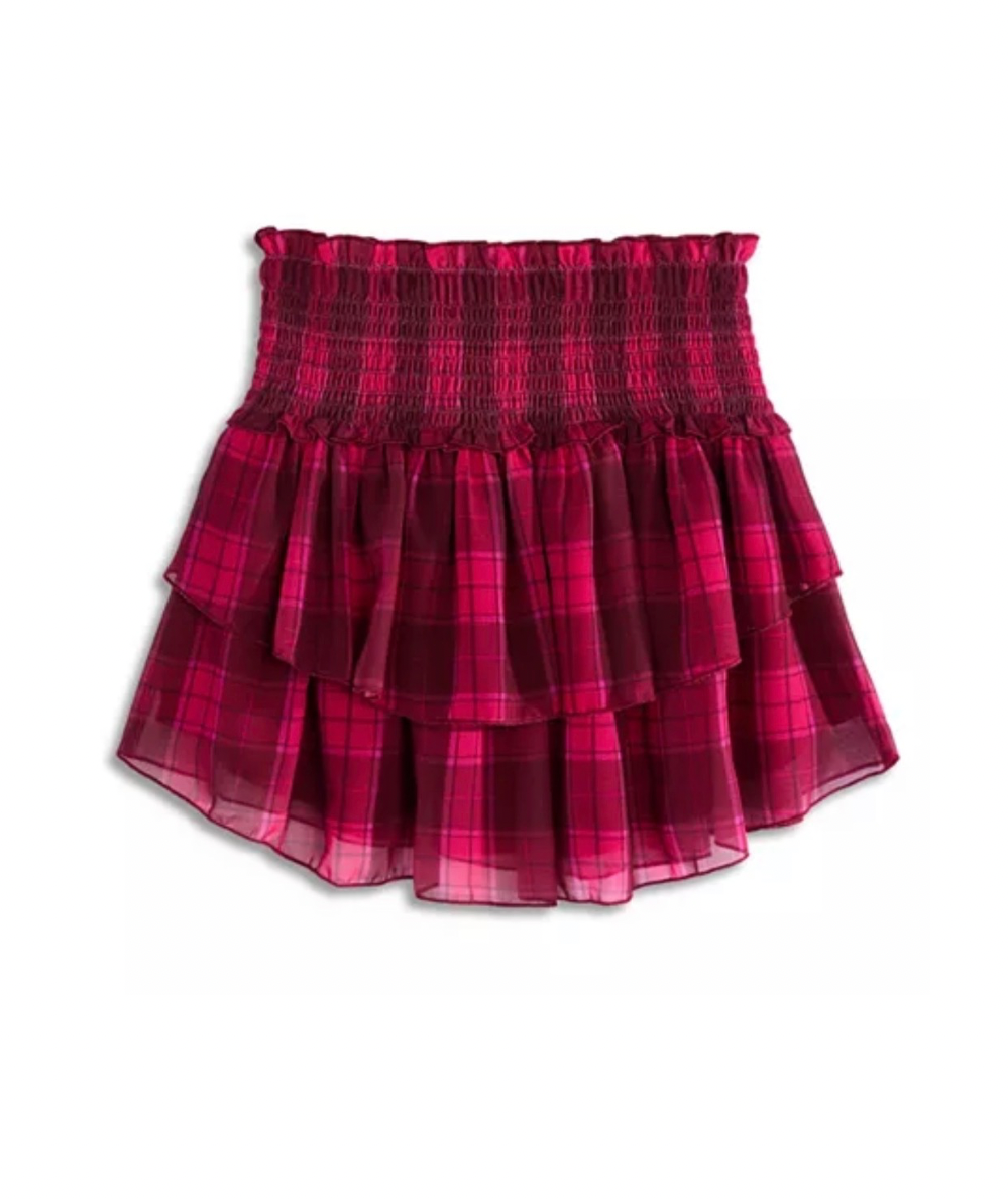 Tween Bianca Berry Plaid Skirt