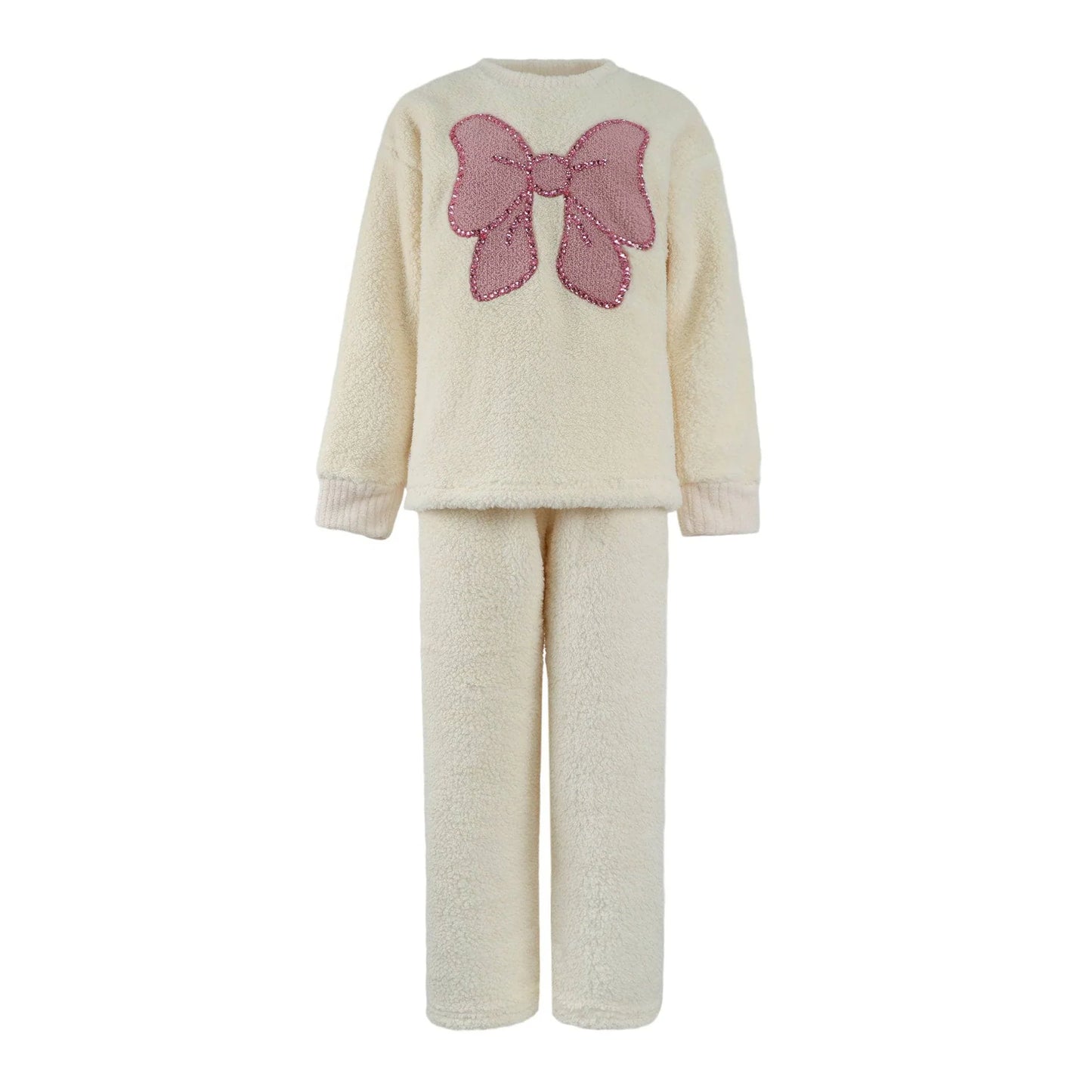 Tween Big Bow Crystal Fuzzy Set