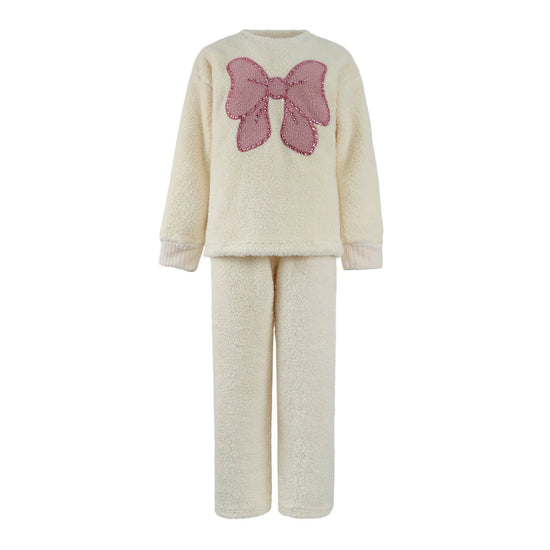 Tween Big Bow Crystal Fuzzy Set