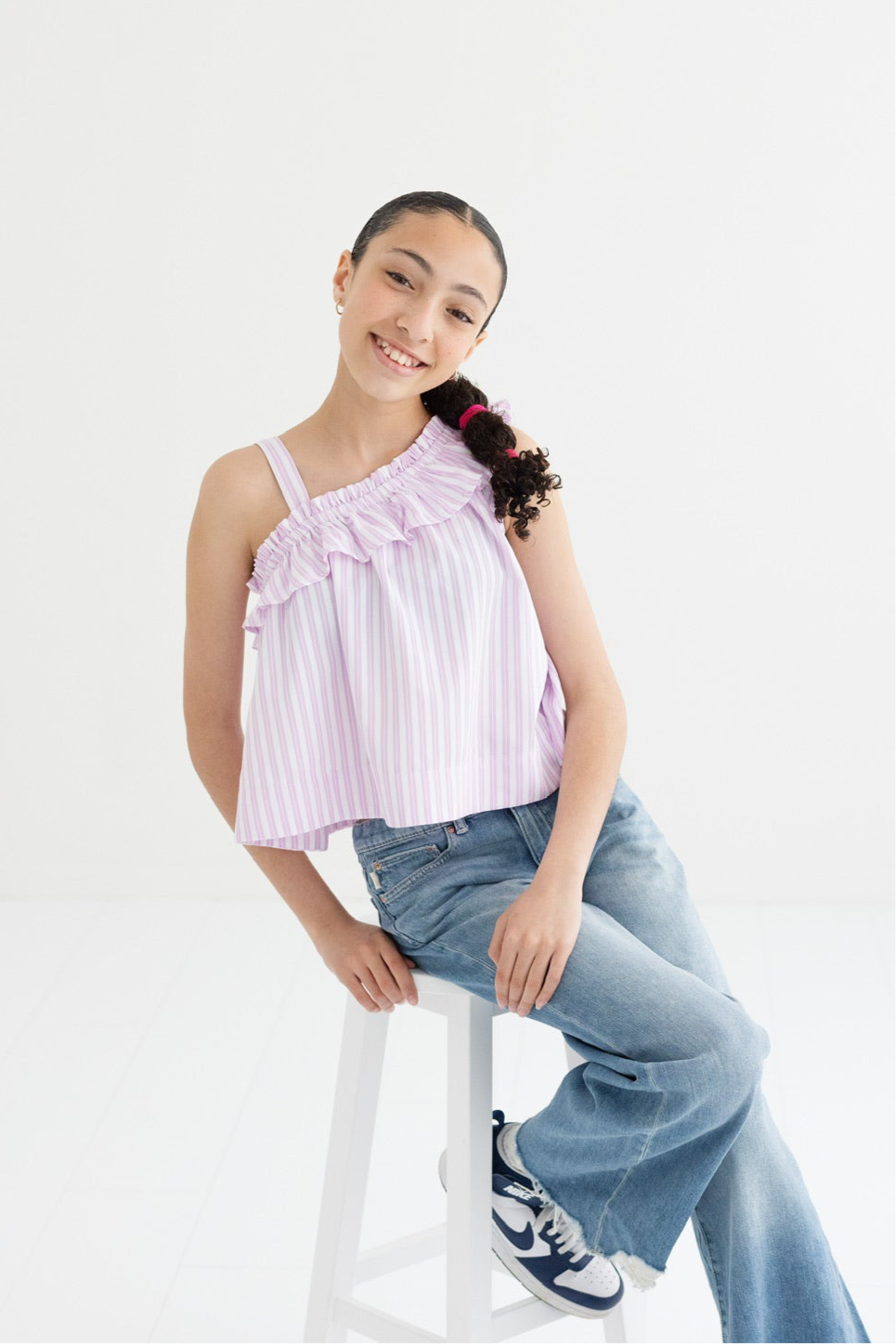 One Shoulder Ruffle Top