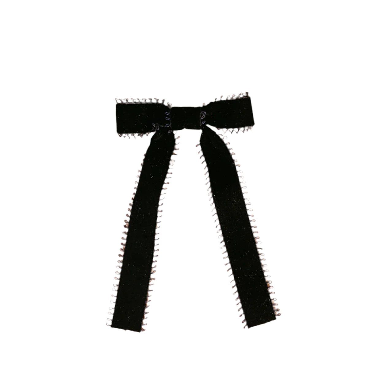 Vintage Velvet Black Hair Bow