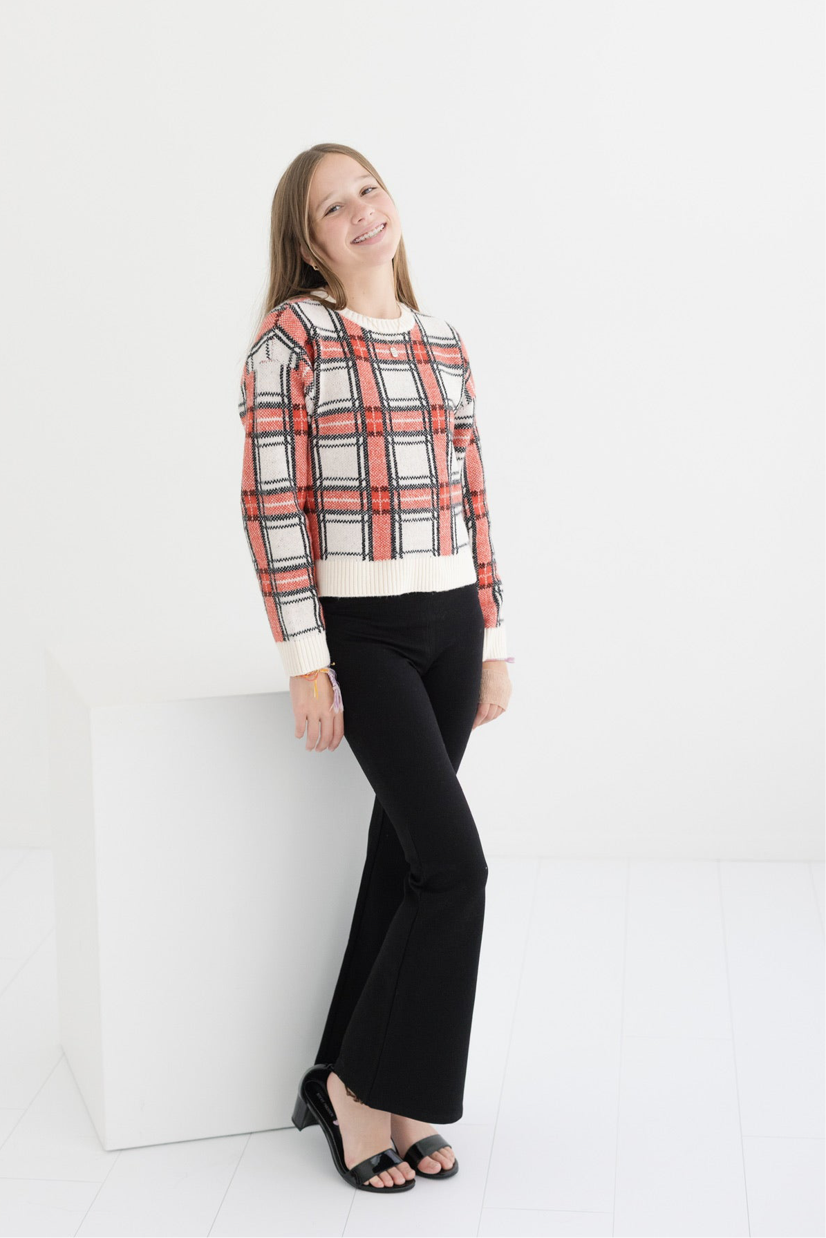 Tween Plaid Sweater