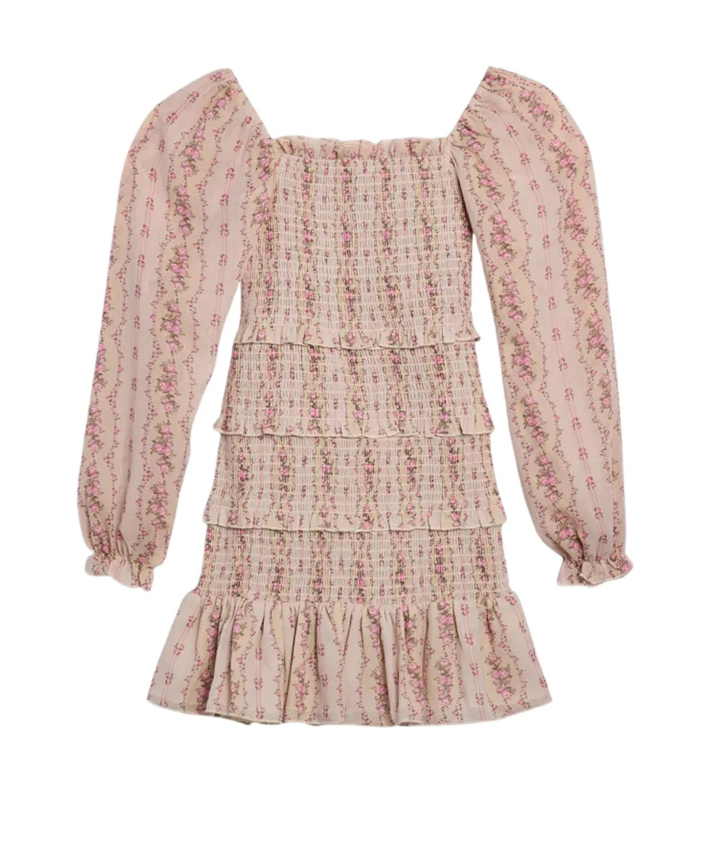 Tween Printed Laila Long Sleeve Dress