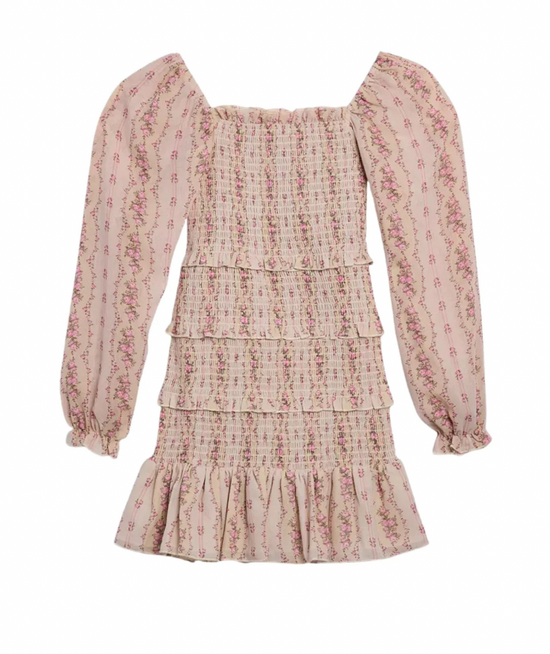 Tween Printed Laila Long Sleeve Dress