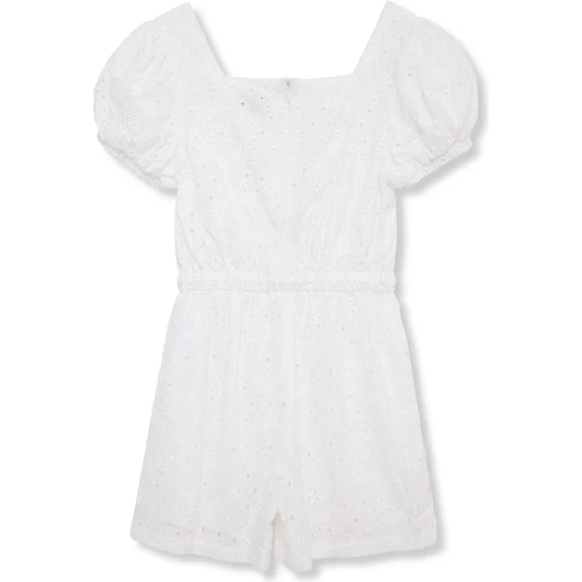 Eyelet Short Sleeve Romper