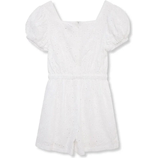 Eyelet Short Sleeve Romper