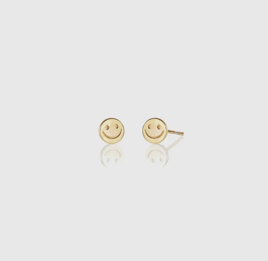 Happy Face Stud Earrings