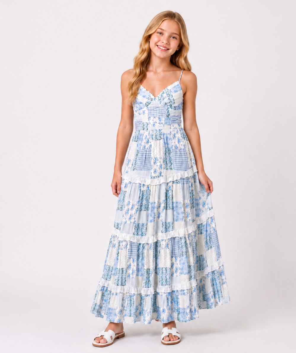Tween Niama Tiered Maxi Dress