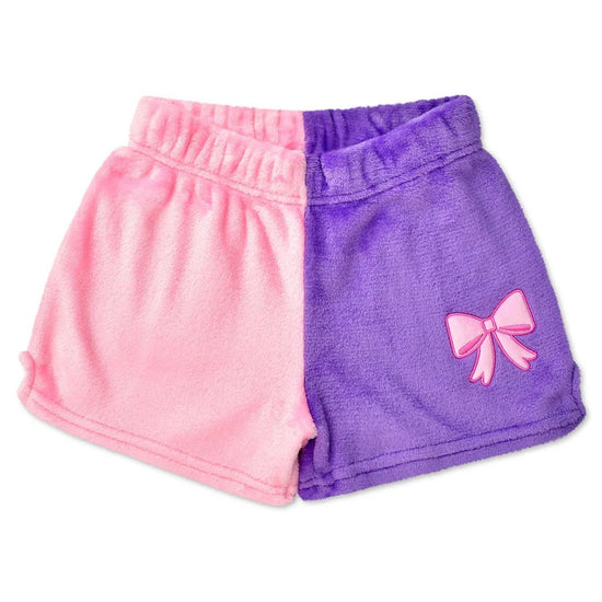 Spring Print Fuzzy Plush Shorts