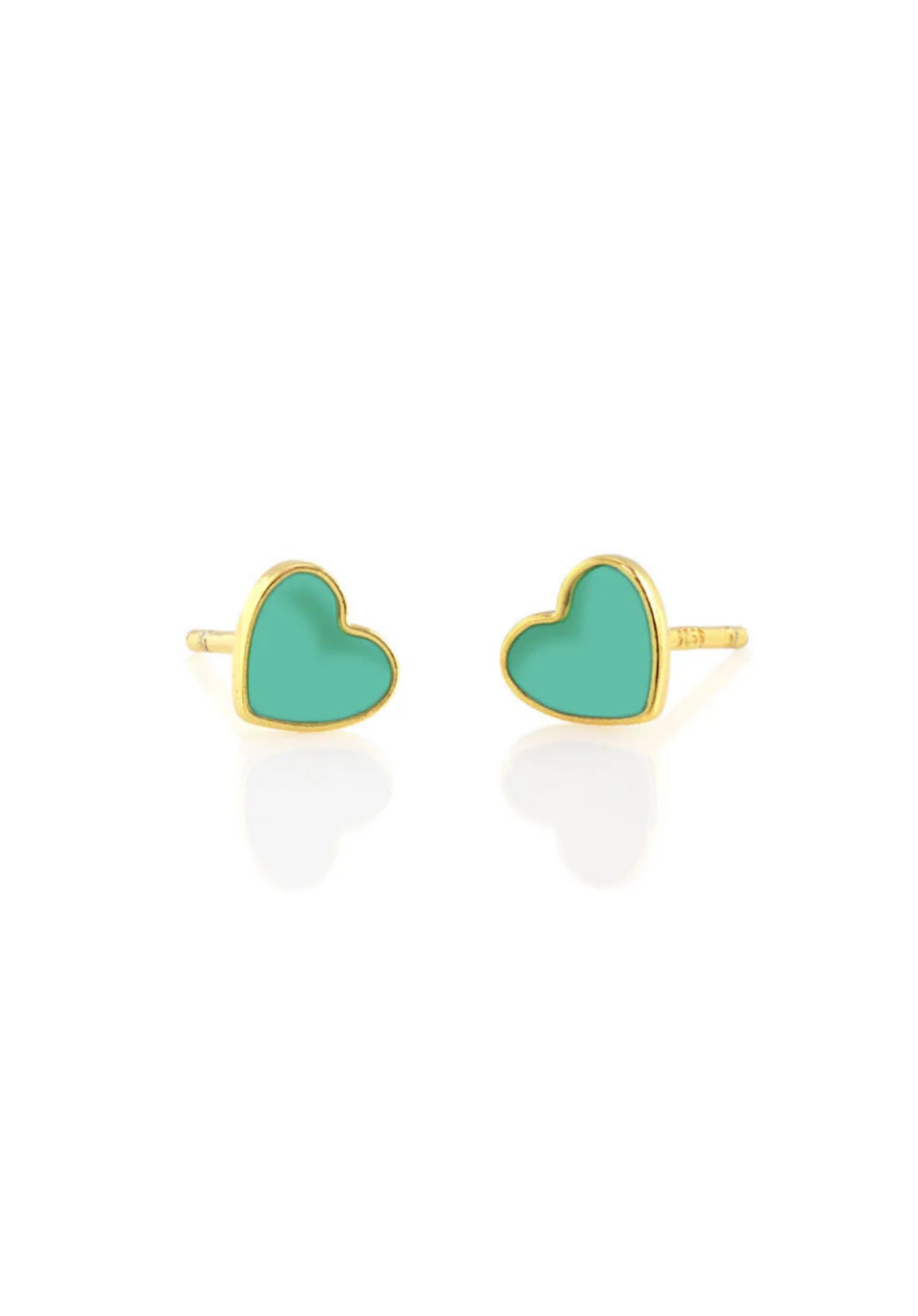 Petite Heart Enamel Studs