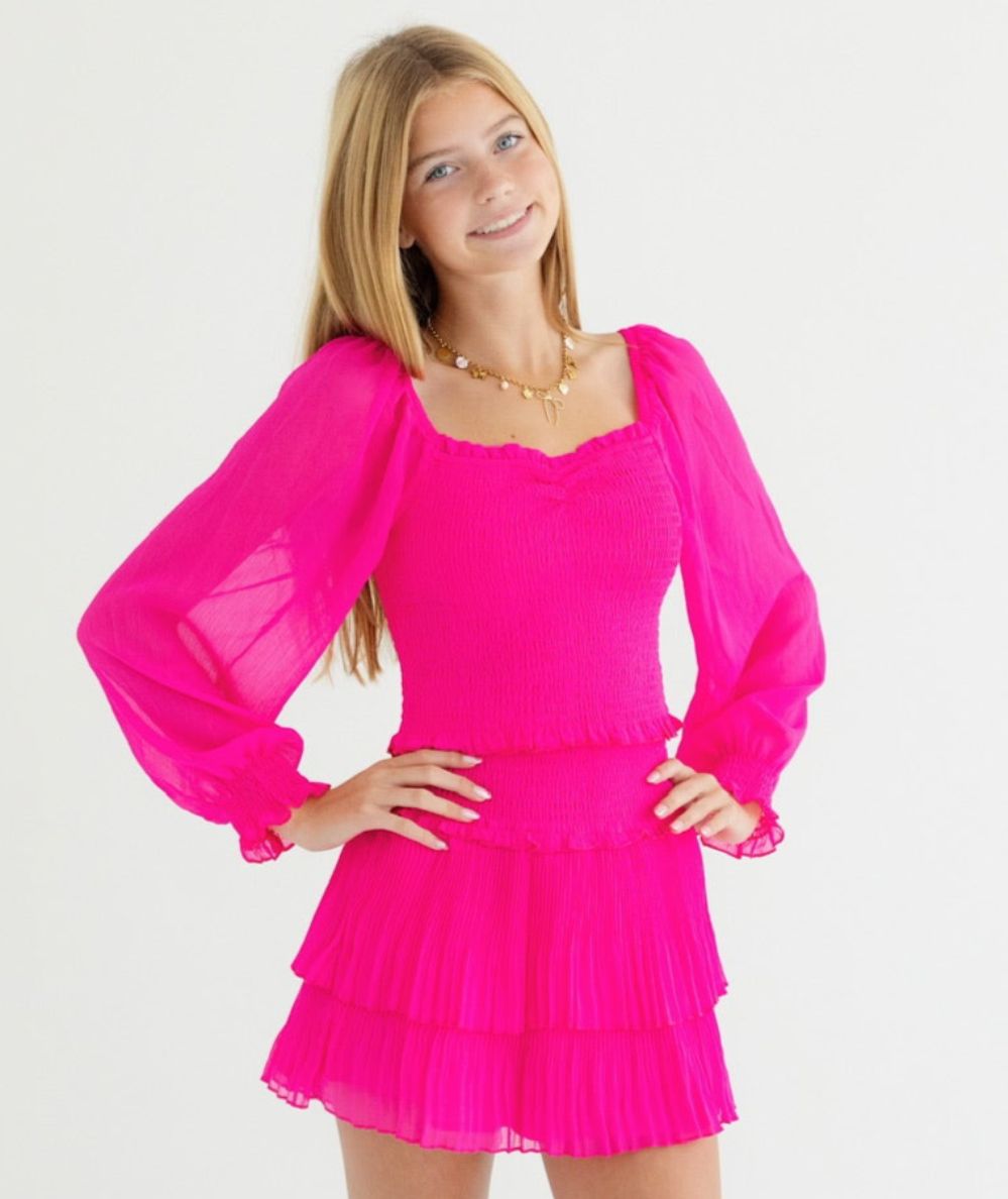 Tween Chloe Sheer Long Sleeve Top