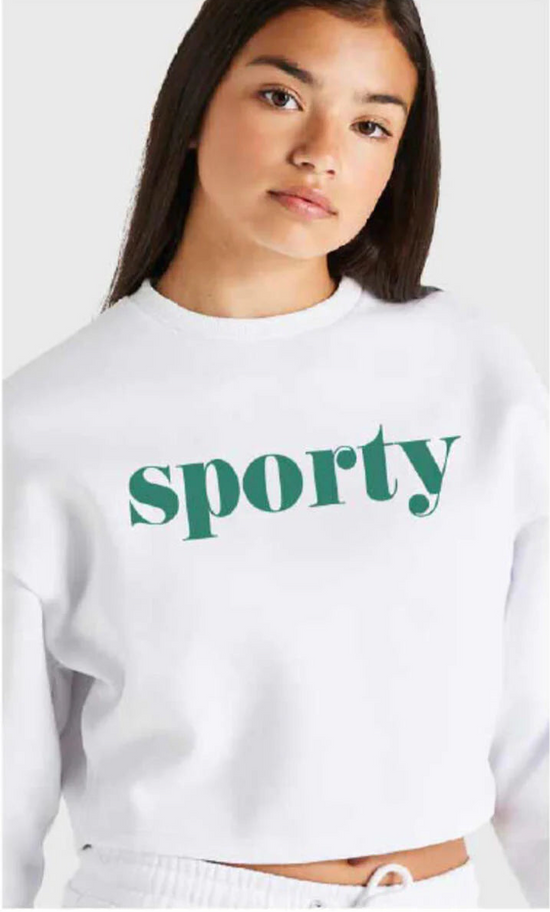 Sporty Cropped Sweatshirt