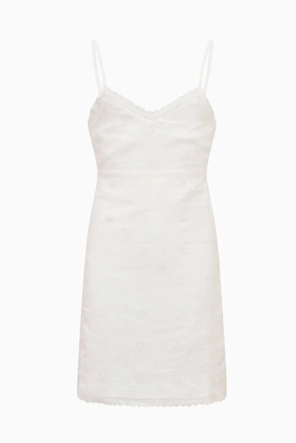 Tween Eyelet Linen Virelai Dress
