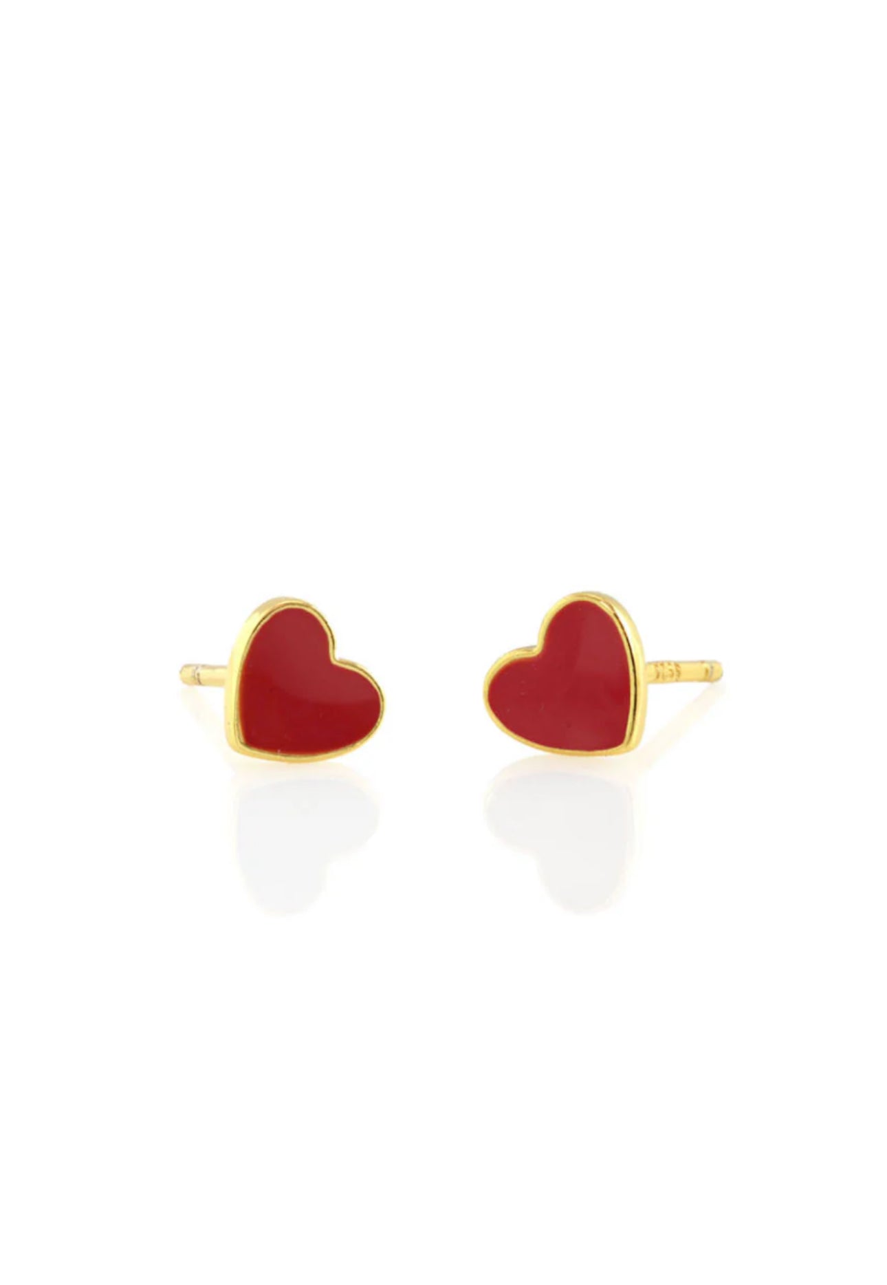 Petite Heart Enamel Studs