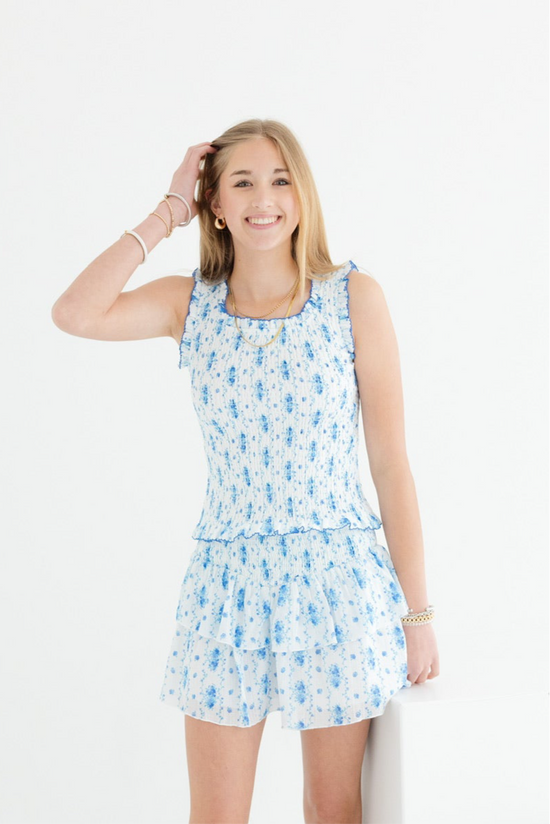 Helena Smocked Floral Tank