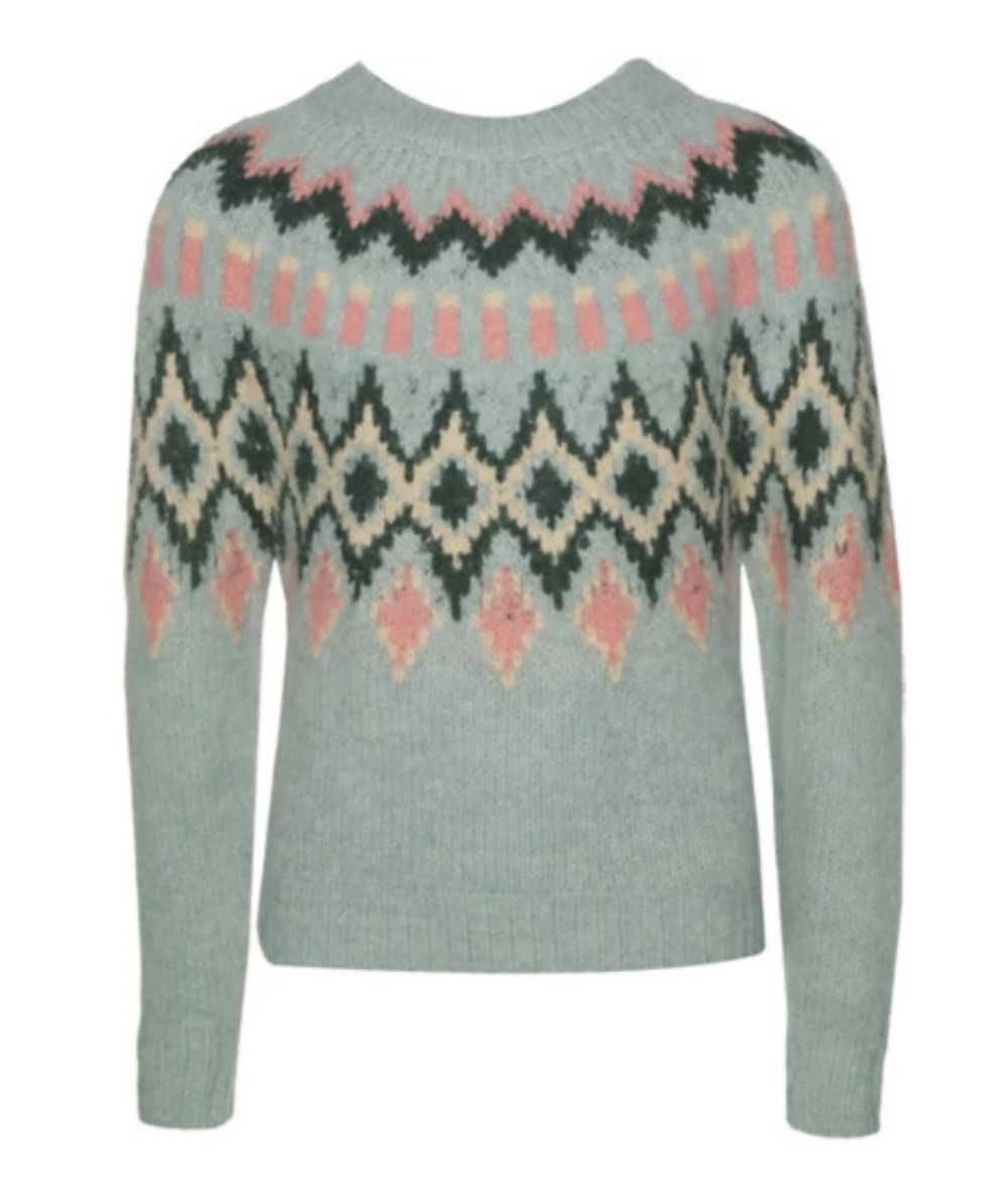Tween Fair Isle Print Sweater