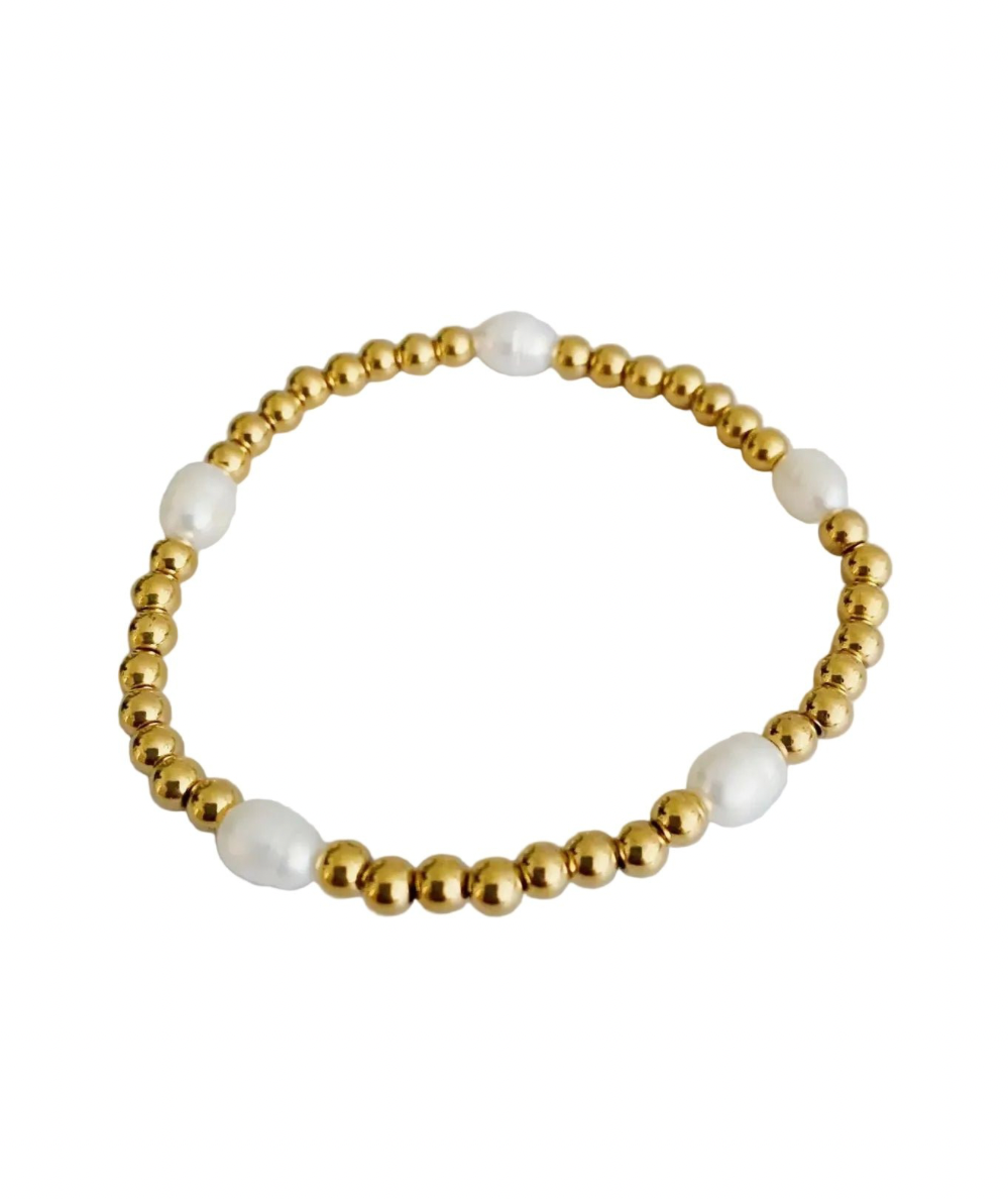 Freshwater Pearl Gold Bracelet