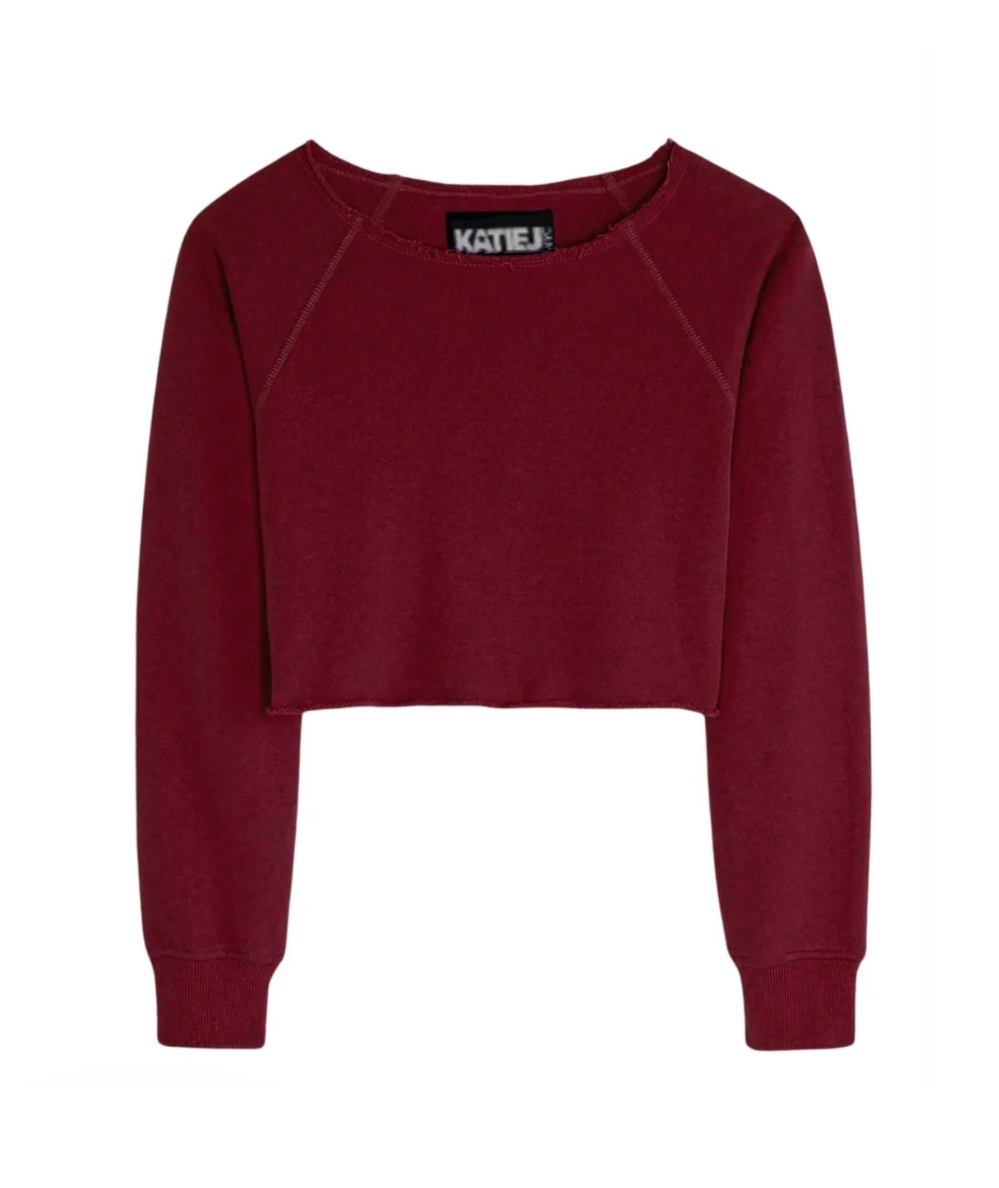 Tween Shane Off Shoulder Crop Sweatshirt
