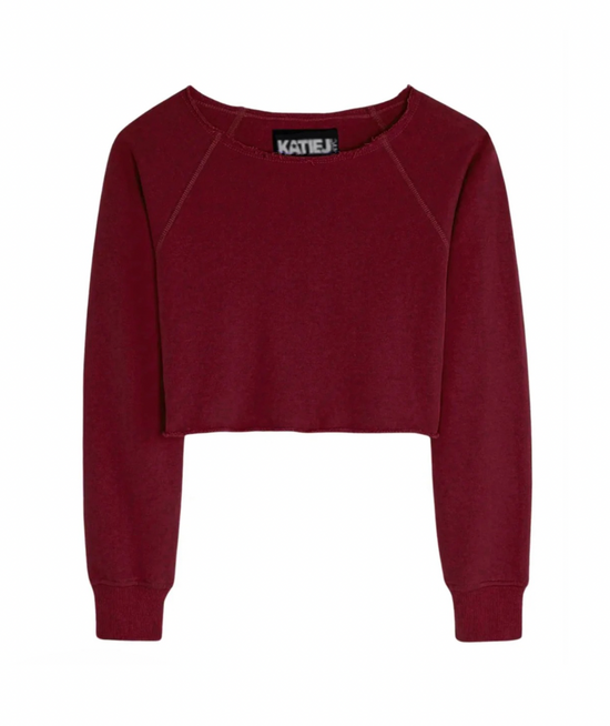 Tween Shane Off Shoulder Crop Sweatshirt