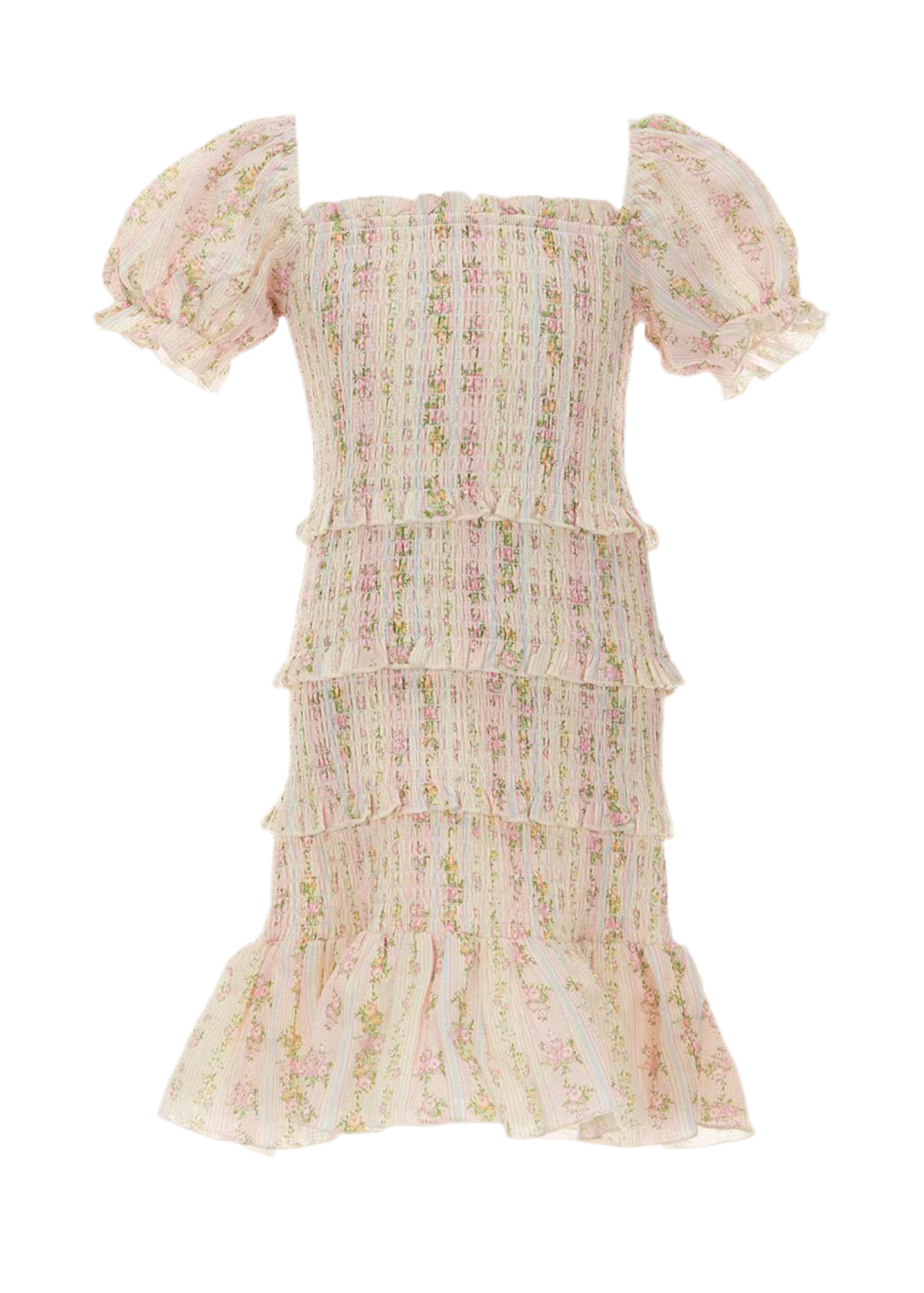 Laila Shabby Floral Stripe Dress Jr