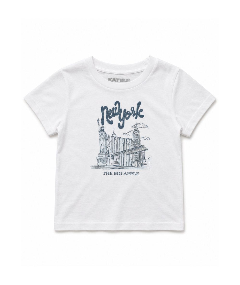 Tween Distressed “New York” Graphic Tee