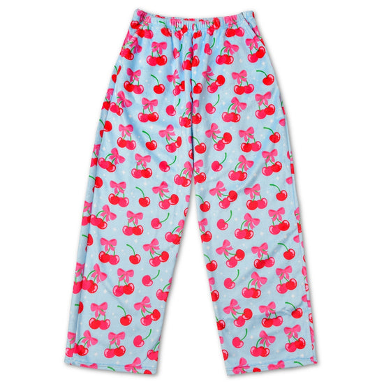 Cherry Bow Plush Pants