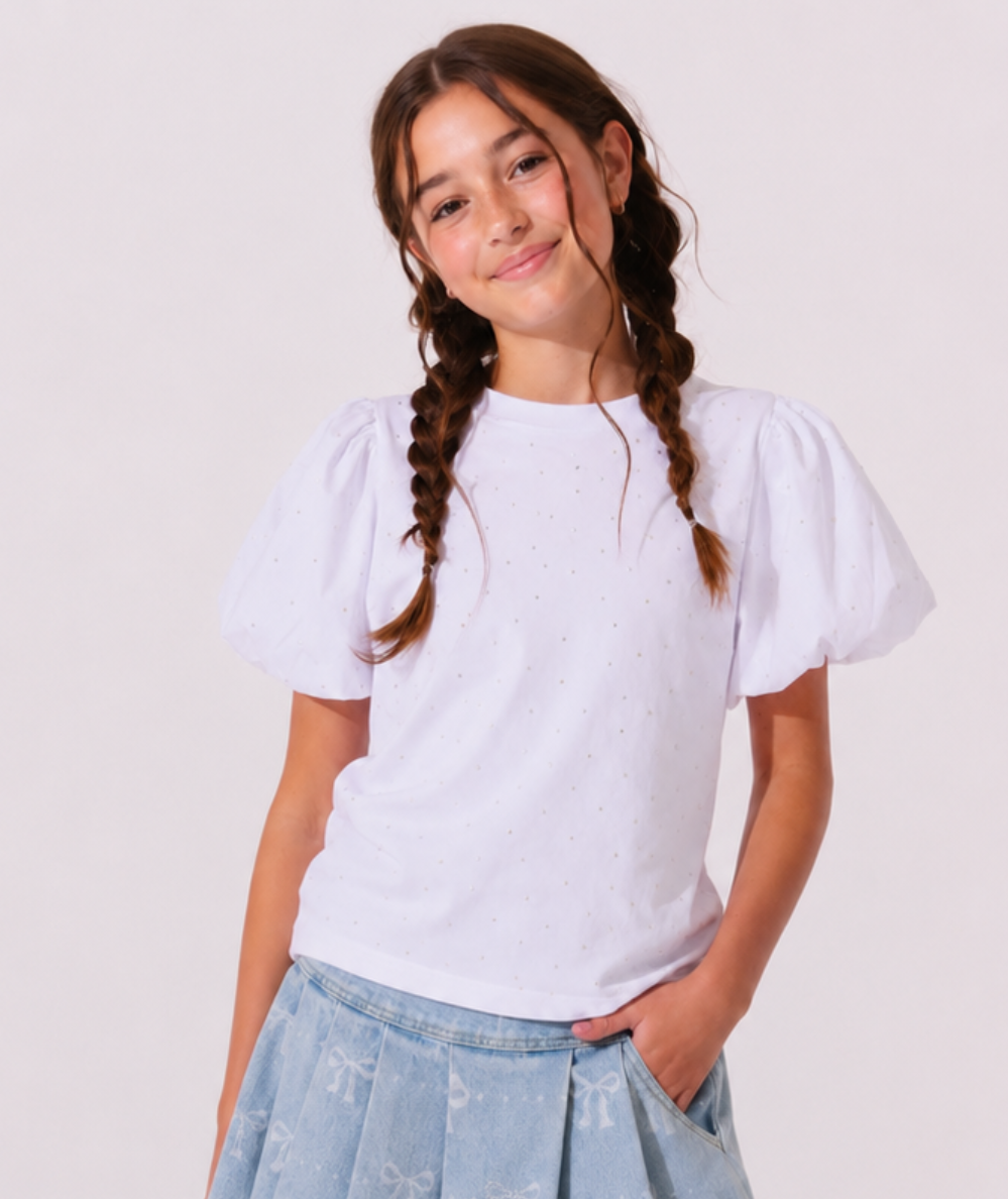 Tween Sparkle Princess Ruffle T-Shirt