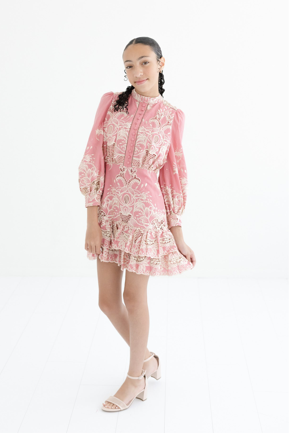 Tween Charm Embroidered Dress