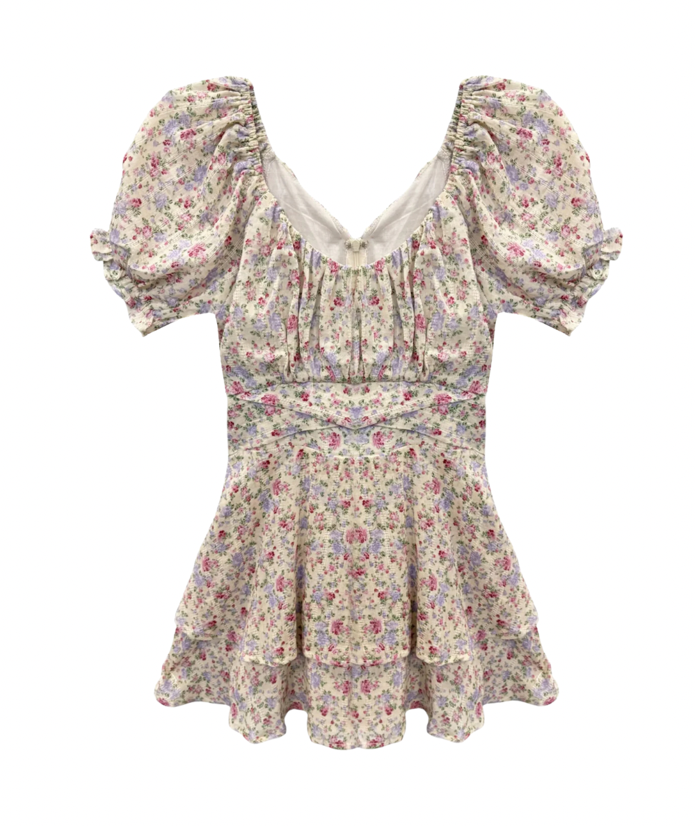 Delilah Print Tie-Waist Dress Jr
