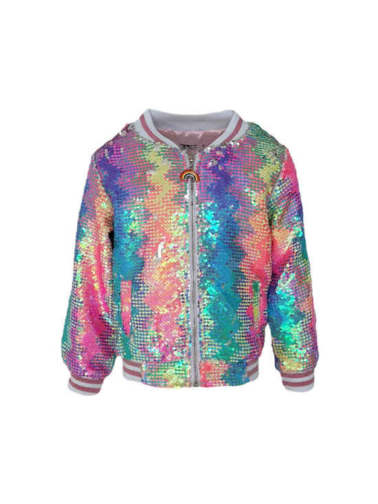 Girls Kaleidoscope Sequin Bomber