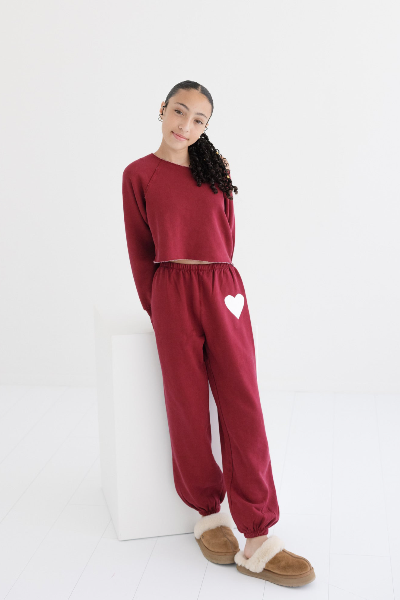 Tween Shane Off Shoulder Crop Sweatshirt