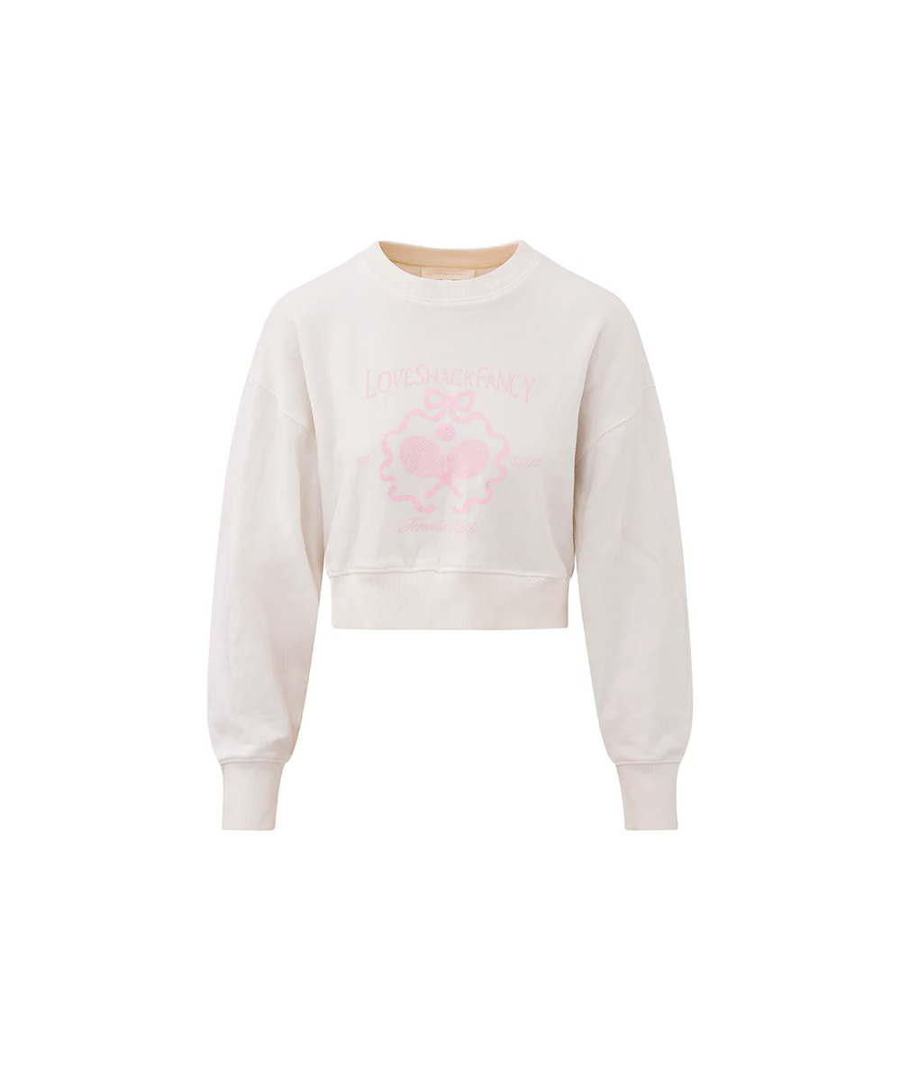 Aneria Tennis Logo Pullover Sweatshirt