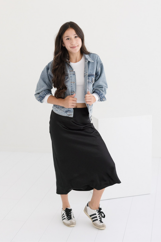 Tween Anastasia Satin Maxi Skirt