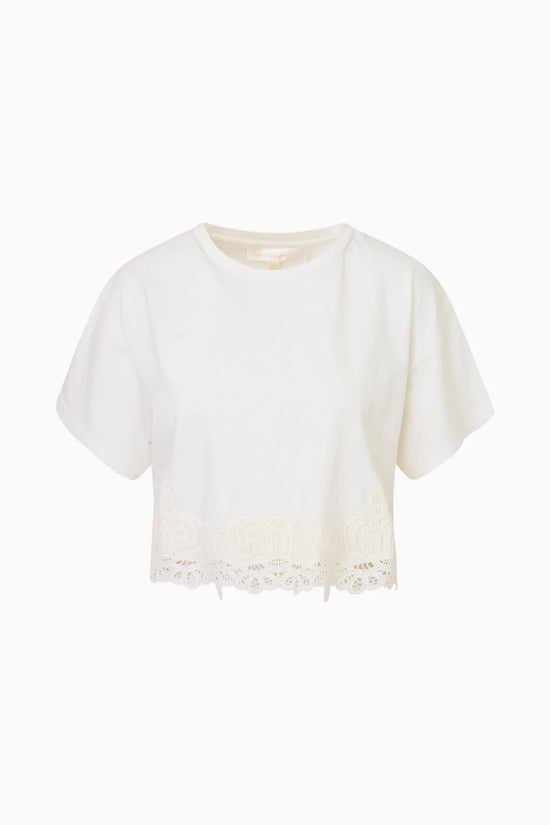 Karolin Eyelet Trim Tee
