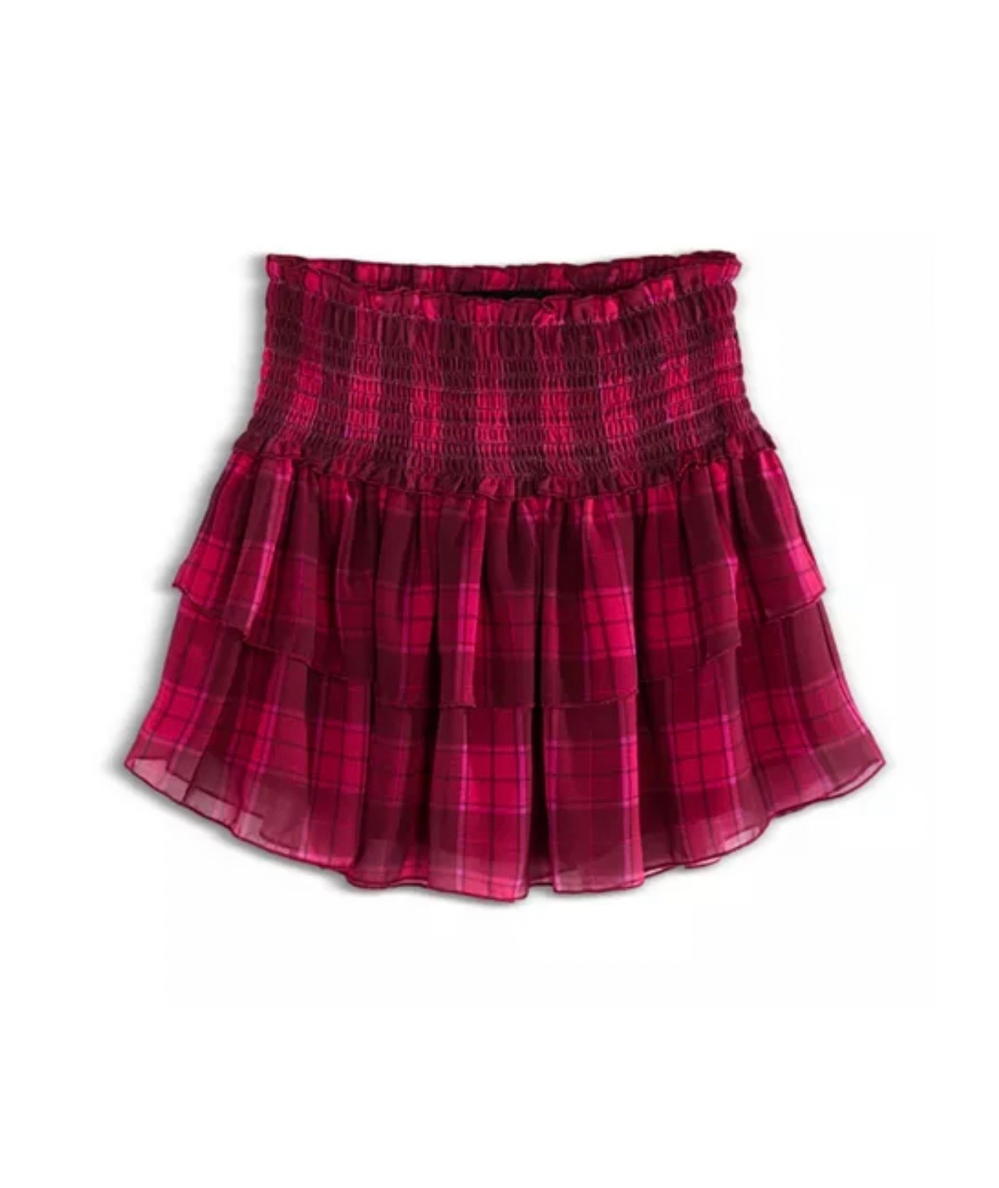 Tween Bianca Berry Plaid Skirt