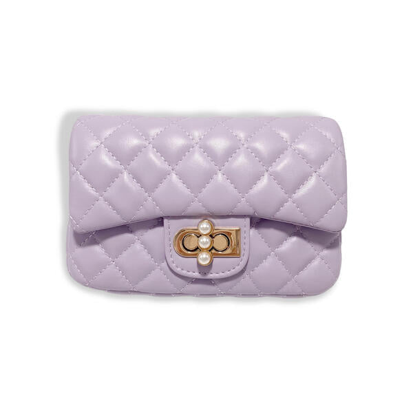 Pearl Closure Quilted Handbag