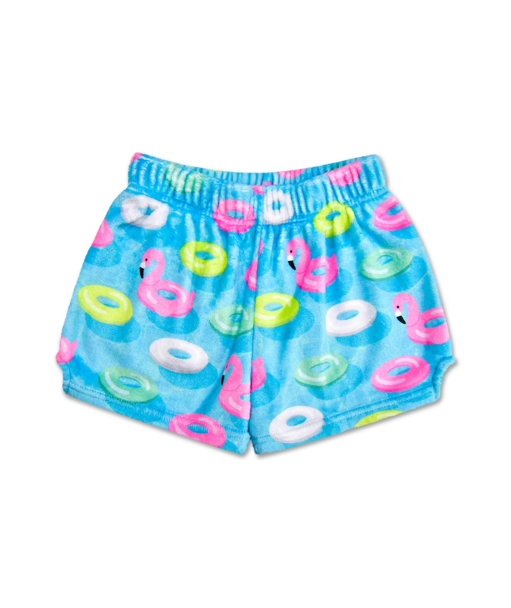 Fuzzy Plush Summer Print Shorts