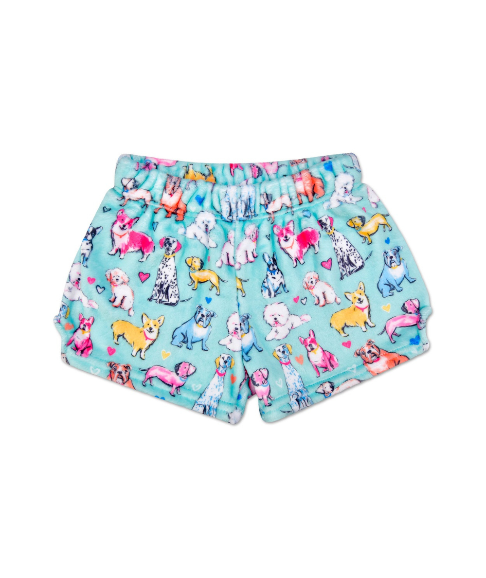 Fuzzy Plush Summer Print Shorts