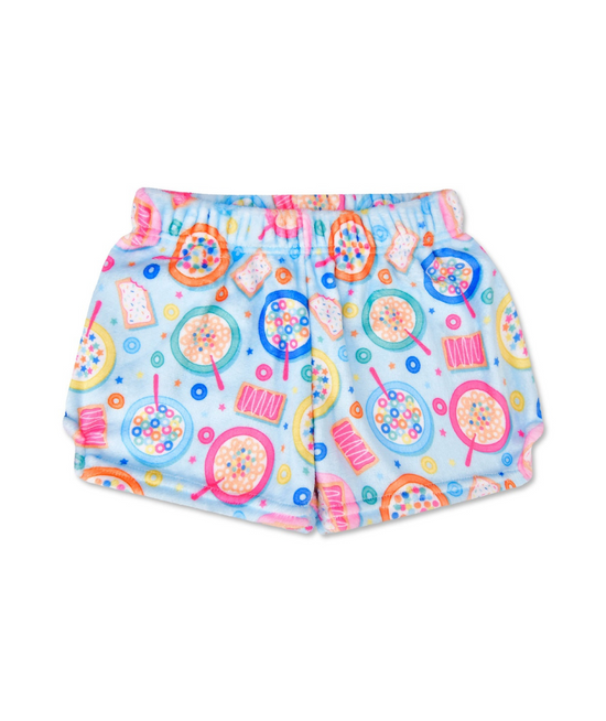 Fuzzy Plush Summer Print Shorts