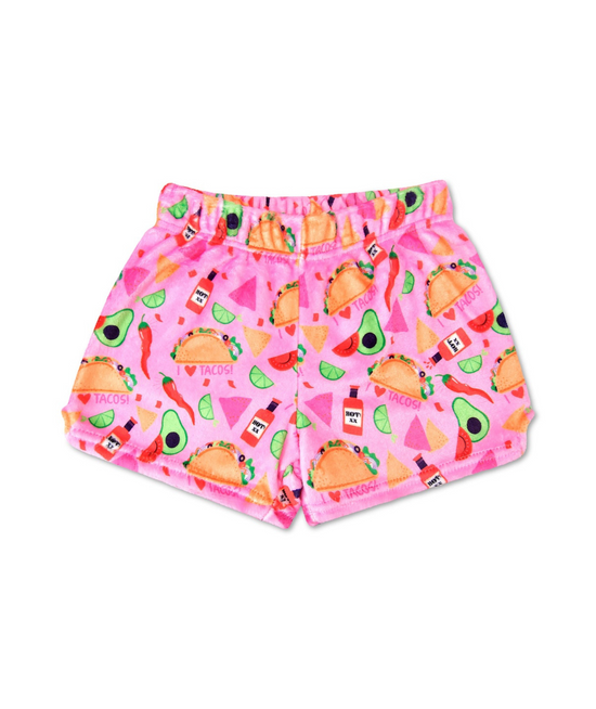 Fuzzy Plush Summer Print Shorts