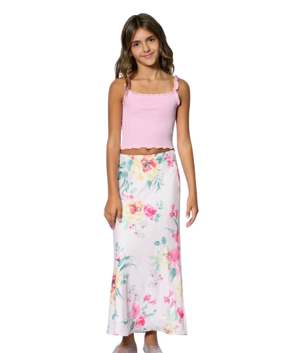 Tween Anastasia Satin Maxi Skirt