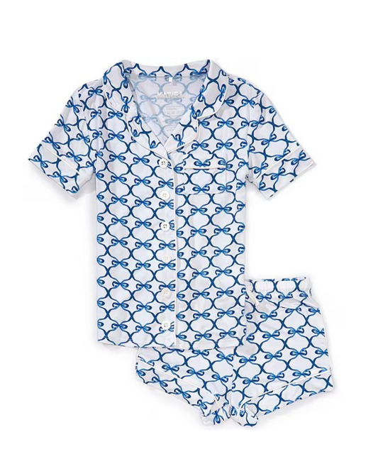 Lynn Short Sleeve Print Pajama Set Jr